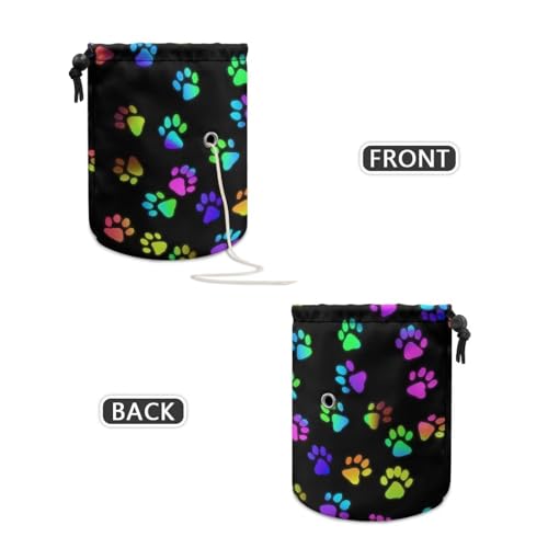 Image of Sellikakes Dog Paw Yarn Storage Organizer - Yarn Bag and Crochet Tote, Yarn Holder for Crocheting, Crochet Accessories, Needles with Drawstring Closure-Ideal Gift