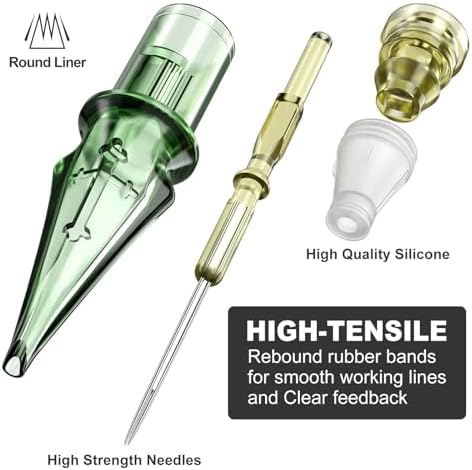 Tattoo Needle Cartridge,Solong Pro 20Pcs Disposable Tattoo Needles 1205 Round Liner X-Taper Tattoo Cartridge Needles(1205RL) EN01S-20-1205RL-X - 3