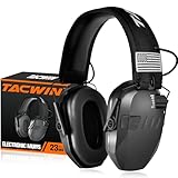 TACWIN Shooting Bluetooth Earmuff, Ear Protection for Gun Range, Active Noise Reduction NRR 23dB For Hearing Protection,Long-Lasting Comfor(Black)