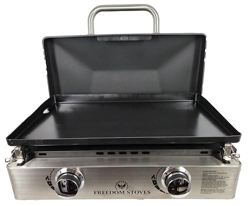 Pellethead FS-T2D Freedom Stove 29 Inch Easy Clean Non Stick Ceramic Coated Flat Top Propane Gas Griddle cover