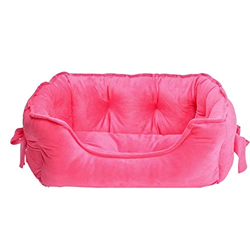 pawstrip Mädchen Hundebett Welpen Sofa Plüsch Warm Couch für Katzen Rosa Klein (M, Fuchsia) Cover
