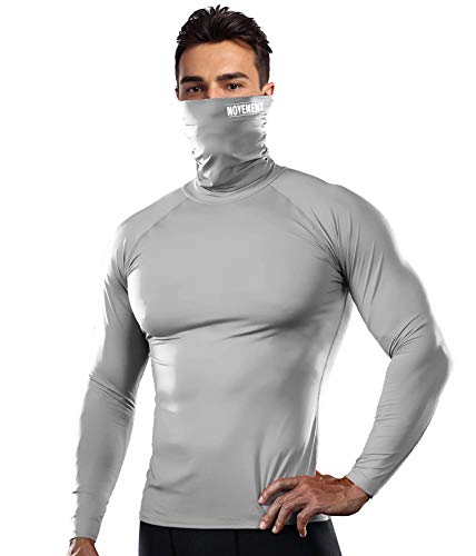 Cabeen Camiseta Hombre Compresión Ropa Deportiva Manga Larga Base Layers para Running, Correr, Gym, Fitness，Ciclismo