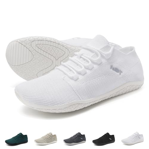 Wizshoe Barfußschuhe Damen Laufschuhe Herren Barfuss Barfuß Sneaker Breite Barfussschuhe Bequem Sommer Barefoot Shoes Sportschuhe Leicht Minimalistische Schuhe Trail Fitness rutschfest Weiß 44 EU Wizshoe Barfußschuhe Damen Laufschuhe Herren Barfuss Barfuß Sneaker Breite Barfussschuhe Bequem Sommer Barefoot Shoes Sportschuhe Leicht Minimalistische Schuhe Trail Fitness rutschfest Weiß 44 EU
