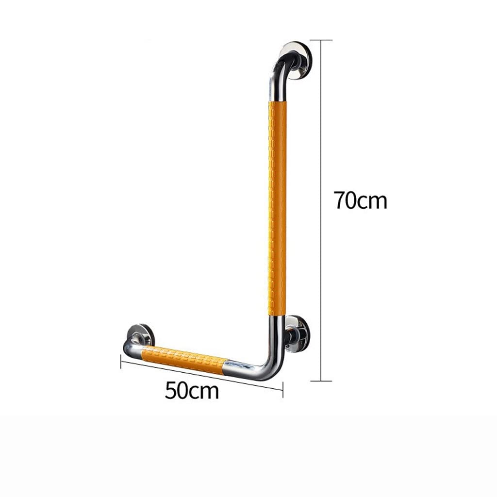48 x 68 cm uchwyt w kształcie litery L do wanien i pryszniców ze stali nierdzewnej pionowy uchwyt kątowy uchwyt ścienny antypoślizgowy handicap poręcze łazienkowe dla seniorów