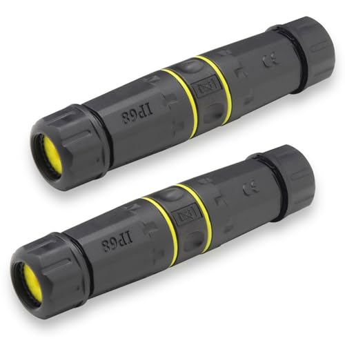 Lonlonty 2 conectores de cable de red LSA CAT7, RJ45 Ethernet, IP68 impermeable, acoplamiento Ethernet, adaptador de cable de tendido, acoplamiento LAN, montaje LSA (sin herramientas) 600 MHz