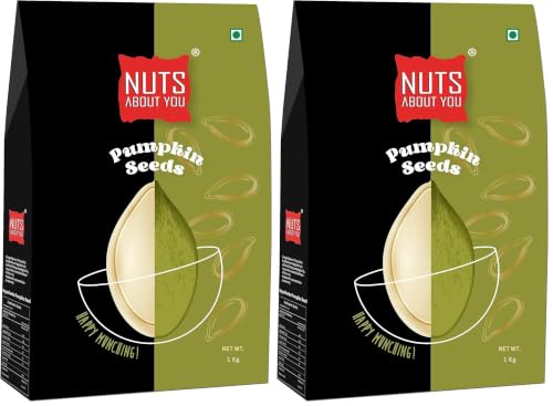 Image of Nuts About You PUMPKIN Seeds, 1 kg | Raw | Premium | 100% Natural | Diet Food (Pack of 2)