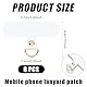 NQEUEPN 6stk Handy-Lanyard-Lasche, 6,1x4x0,4cm Handy-Lanyard-Patch Telefon-Halteetiketten Lanyard-Lasche für Sicherheits-Halteverbindung für die Meisten Smartphones(Transparent)