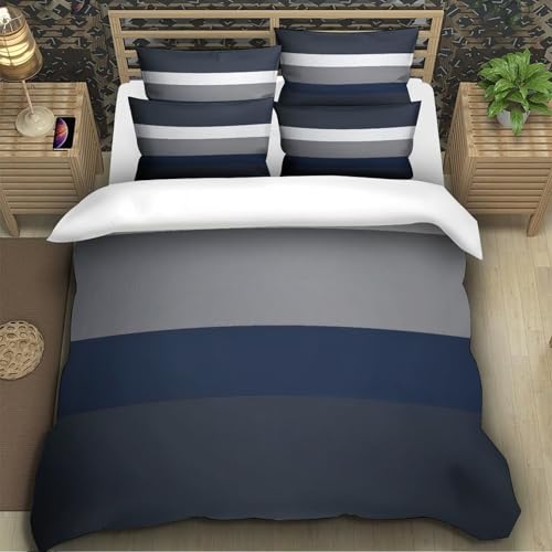 Housse de couette 3D à rayures pour chambre d'enfant design géométrique - 5