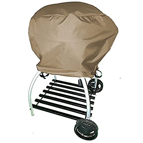 Housse De Protection pour Barbecue Rond, Beige, Diamètre 55 x h 72 cm