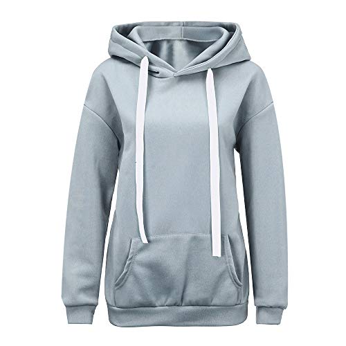 Preisvergleich Produktbild Auiyut Damen Plüschpullover Dicker Sweatshirt Kapuzenpullover Sport Oberteil Langarmshirt Casual Bluse Warm Jumper Winter Einfarbig Pulli Hoodie Übergroße Sweatjacke mit Kapuze