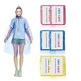 UILYNIU 6 Piezas Ponchos Desechables Chubasquero Impermeable Poncho Impermeable Mujer Hombre Chubasquero Desechables Poncho Festival (FR/ES, Letras, Talla única, Regular, Regular, 6 Piezas)