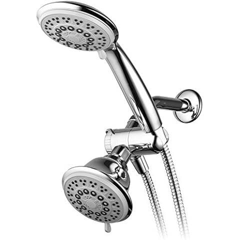 PowerSpa 30-setting 3 Way Luxury G-Style Gray-Face Shower-Head Combo Cover