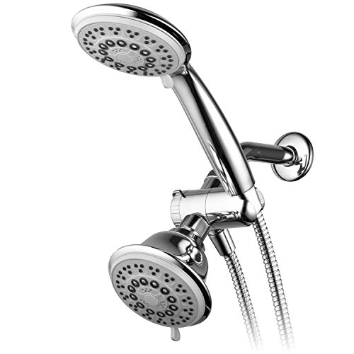 Combo de regadera 3 vías PowerSpa de lujo gris 30 ajustes