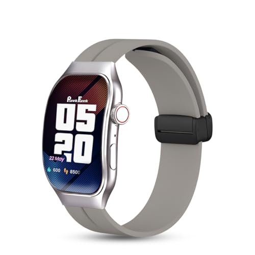 PunnkFunnk Newly Launched Fitrivo SmartWatch 2.01" Curved AMOLED Display, 100+ Watch Faces, Crown Control, 100+ Sports Modes, Health Tracking, Bluetoo