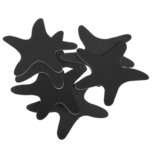 BUGUUYO 6 Piezas Pegatinas Antideslizantes Baño Adhesivas Estrella de Mar Seguridad Fácil Instalación para Ducha y Bañera Negro Resistentes al Deslizamiento