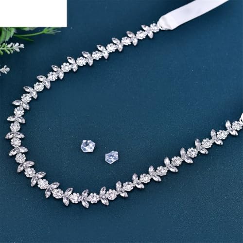 Thin Bridal Belt Wedding Belt For Bride Dress Women Silver Ribbon For Dresses Wedding Gown3