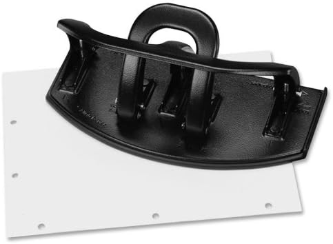 Master Three-Hole Punch - 3 Punch Head(s) - 20 Sheet Capacity - 9/32 - Round Shape - Black