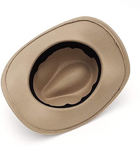 Western Style Kids Cowboy Hat Boys Girls Cowgirl Cap with Black Belt Decorations for Halloween Birthday Party3