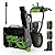 NovorikX 60V Self-Propelled 24-Inch Cordless Snow Blower, 20" Intake Height, 200° Adjustable Chute & 0–80° Deflector, Throws up to 50 ft, LED Headlight, (2) 10Ah Batteries & Charger Included