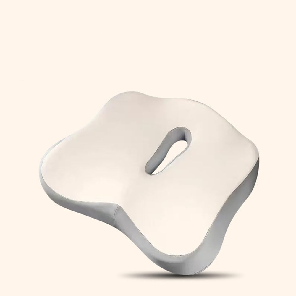 Cuscino Rialzo Seggiolino Auto per Skoda Scala 2018-2025, Antiscivolo Confortevole Guidare Sedile Rialzato Protezione Cuscini Accessoires,D/Beige