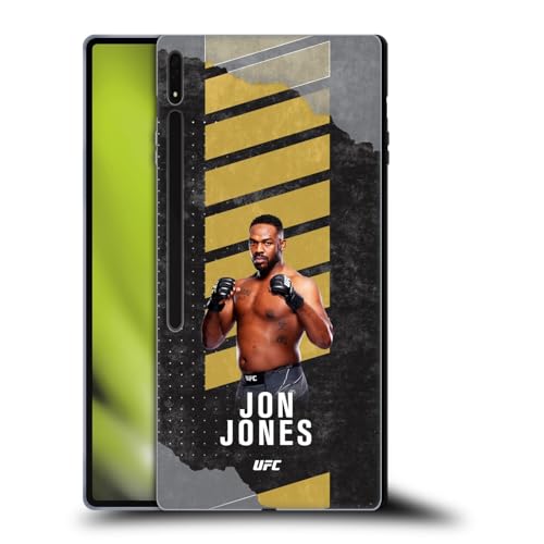 Head Case Designs Officially Licensed UFC Fight Card Jon Jones Soft Gel Case Compatible with Samsung Galaxy Tab S8 Ultra