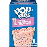 Pop-Tarts Toaster Pastries, Breakfast Foods, Kids Snacks, Frosted Strawberry Milkshake (8 Pop-Tarts)