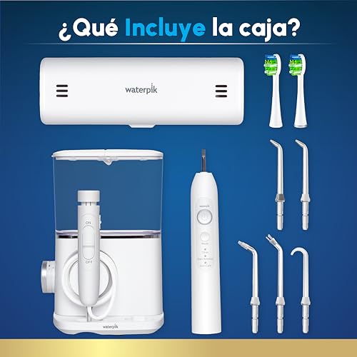 Waterpik Sensonic Complete Care - Juego de hilo dental y cepillo de dientes eléctrico recargable, CC-04, color blanco - imagen 4