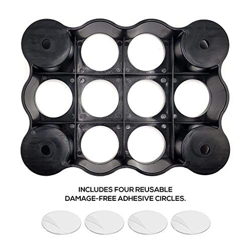Adhesive Wall Mounted 12 Slot Coffee Pod Holder And Organizer. Space Saving Storage Rack Compatible With K Cups Saves Room In Drawers, Cupboards And Counters To Keep Coffee Station And Kitchen Neat #TOP4