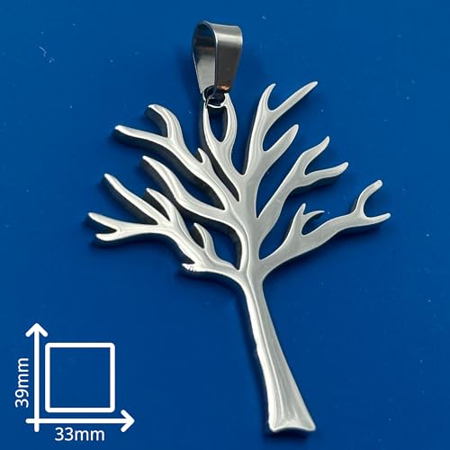 Tree Stainless Steel Necklace, Poison Tree of Life Tattoo Hiphop Punk Rock Pendant Titanium Jewelry, Gift Choice4