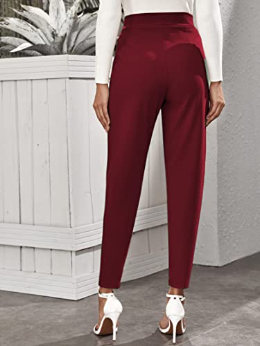 Image of Noelia Women's Pants Work Office Trousers Tapered Slim Fit Formal Style