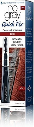Quick Fix, Red, Instantly Hide Gray Roots, Easy to Use 3 Comb Applicator, Compact & Travel Friendly