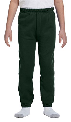 Jerzees Youth 8 oz. NuBlend 50/50 Sweatpants, Forest Green, M