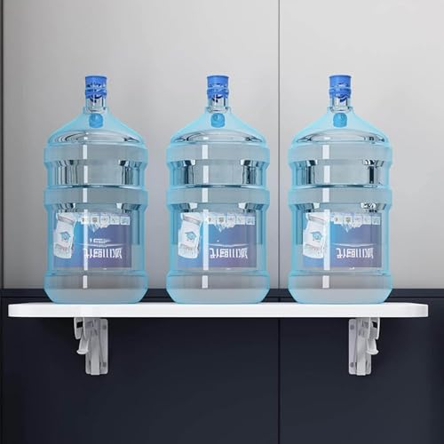 Mesa de hoja de gota montada en la pared - escritorio plegable para el hogar, la oficina, la cocina Estante de almacenamiento plegable en la pared,White-50x40cm/20x16in - imagen 2