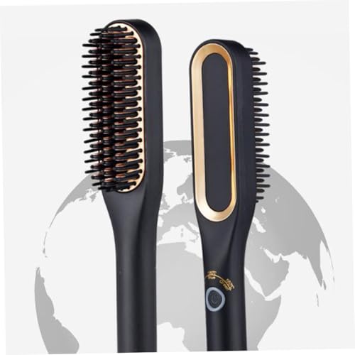 Plancha para Barba y Cabello Eléctrica ABOOFAN, Peine Alisador Portátil con Temperatura Ajustable (160-190-220 °C), Enchufe Estándar EE.UU., para Hombres miniatura 3