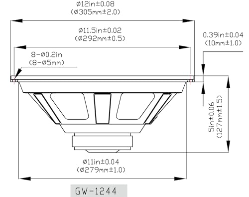 Goldwood Sound, Inc. Stage Subwoofer, Rubber Surround 12