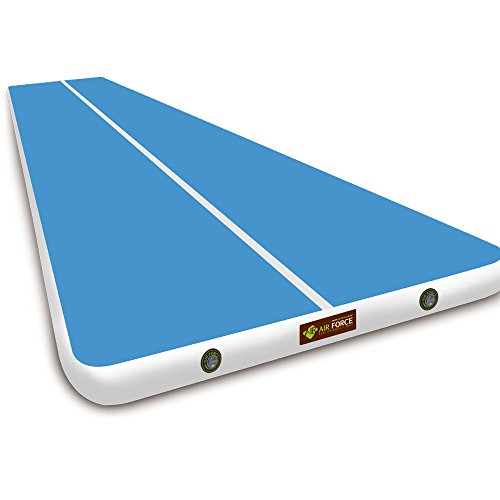 AIR FORCE ECO Gymnastics Air Track Mat, Thickness 7.87inch x Width 6.56ft, Blue