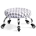 Rolling Stool Niski taboret z falistego PU, obrotowy stołek na kółkach 360 stopni, mały podnóżek do wymiany butów i czyszczenia podłogi, wysokość 22 cm(Color:style2)