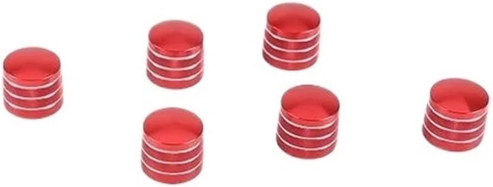Car Interior Sticker For Hummer H2 2003 2004 2005 2006 2007 Aluminum Alloy Car Air Condition Adjustment Rod Ring Cover Caps(Red)