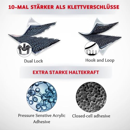 12 Stück 3 M SJ3550CF 25.4mm x 50mm Dual Lock dünn, extra starke Klebepads, Hochleistungsband, wasserdicht, entfernbar, wiederverschließbare Befestigungselemente, Montageband aus