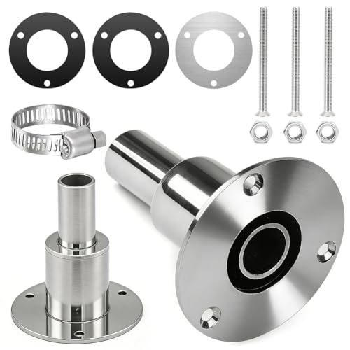 Durch Rumpf Auspuff 24mm 316 Edelstahl Dieselheizung Zubehör & Standheizung Zubehör Hitzebeständig für LKW Boot Auto Inkl. Montageset