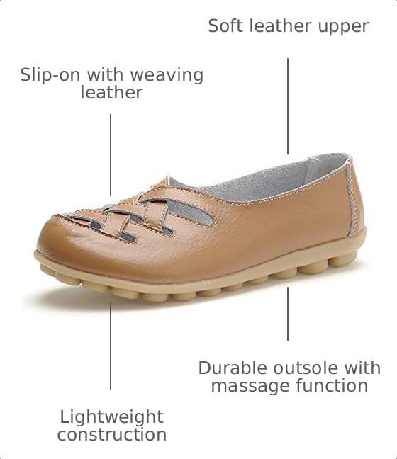 Image of VenusCelia Women's Braided-Nests Walking Flat Loafer