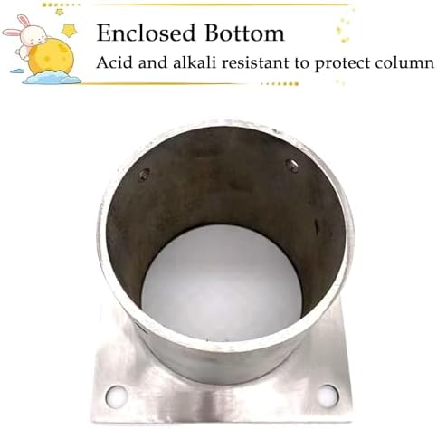 Heavy Duty Round Post Anchor Base Bracket Kit - 3 PCS, 3.5" x 4" Inner Diameter, Wood Support for Pergola/Mailbox, Durable Column Anchor for Stability