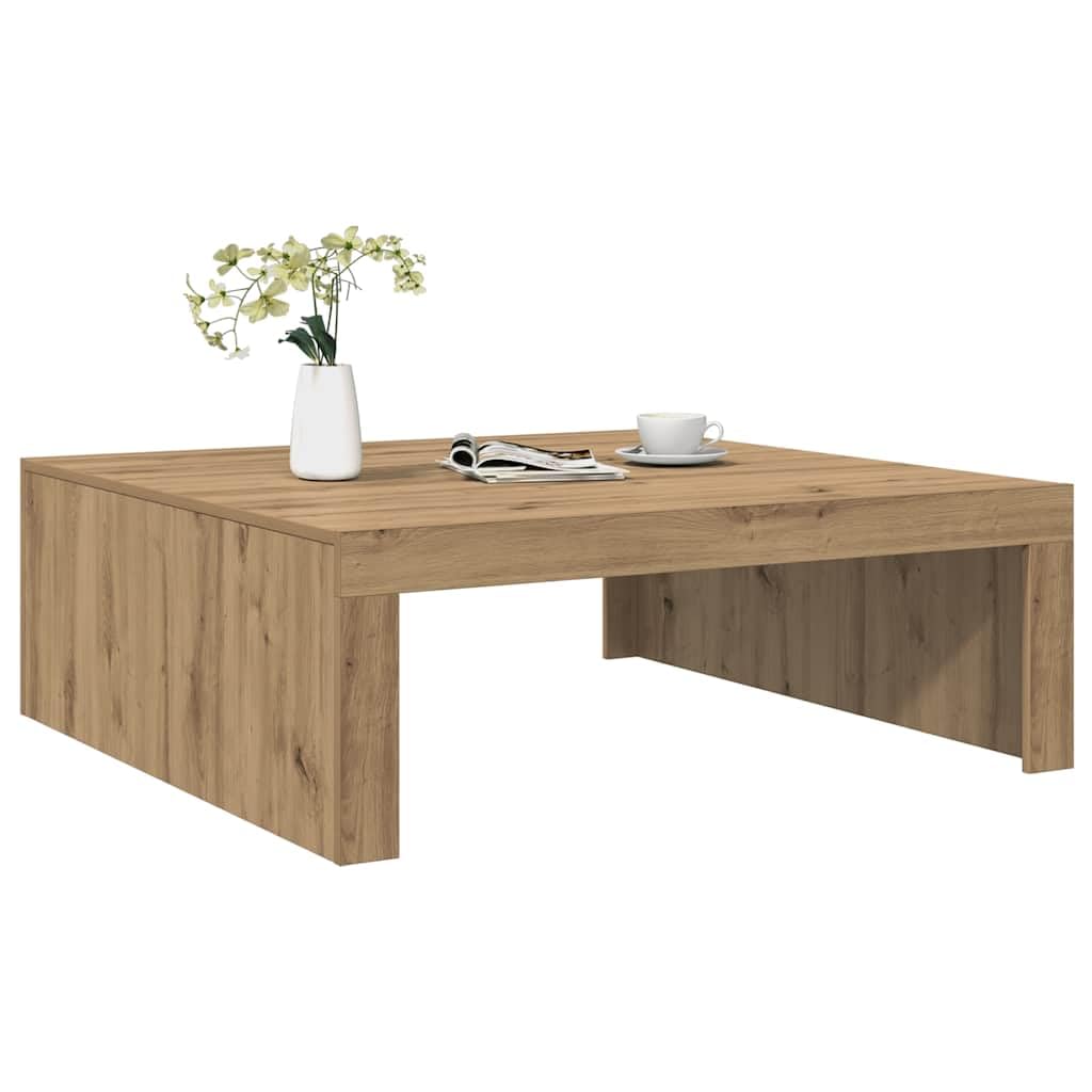 SXZenSpace Coffee Table Artisan Oak 100 x 35 cm Modern Engineered Wood Large Square Living Room Accent for Sofa Side Storage & Tea Time in Lounge or Conservatory