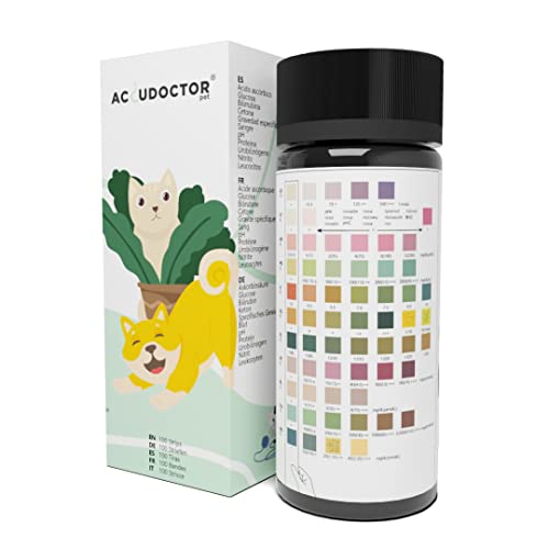 AccuDoctor 100 Urin-Teststreifen Hund & Katze – Urintest für Tiere, pH Teststreifen Urin Hund Urintestreifen Schnelltest – Urin Sticks Hund Katze, Teststreifen Urin Tier, Hund Urintest Niere Zuhause