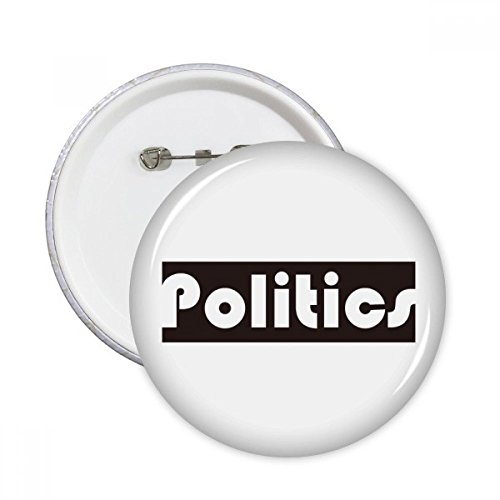 Badge bouton politique noir XXL lot de 5 cadeaux
