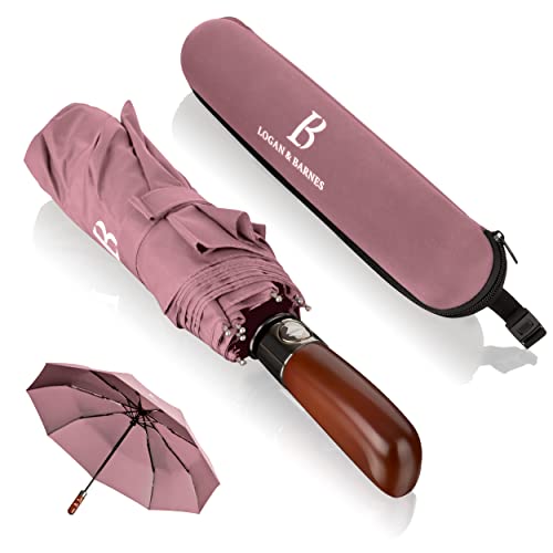 GUESS Regenschirm Rosa - Automatik Schirm Mit Logo, 95cm Durchmesser
