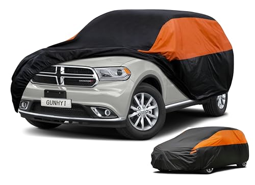 Image of GUNHYI Dodge Car Cover Custom Fit Dodge Durango Waterproof All Weather for Automobiles, Lightweight Full Exterior Cover Outdoor Sun UV Rain Dust Snow Wind Protection.