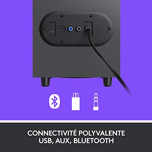 Haut-parleurs Bluetooth pour ordinateur Logitech Z407 audio USB et caisson basses PC