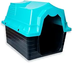Casinha para Cachorro Grande N6 Desmontável com Proteção UV, Casa Pet Resistente para Área Externa e Interna(Azul Claro)