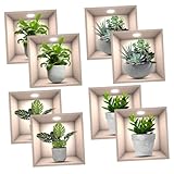 Photo Gallery sopotutu 2 set adesivi murali piante finte in pvc decorazioni parete soggiorno camera e ufficio facili da installare e rimovibili naturale Photo Gallery sopotutu 2 set adesivi murali piante finte in pvc decorazioni parete soggiorno camera e ufficio facili da installare e rimovibili naturale